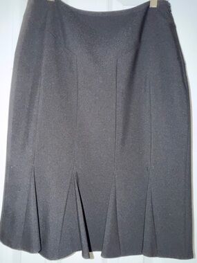 Madison Black Pencil Skirt with Front Pleats